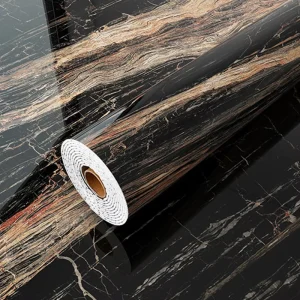 Luxury Marble Pattern Peel and Stick Self Adhesive Wallpaper Bathroom Waterproof Textured Wall Mural
