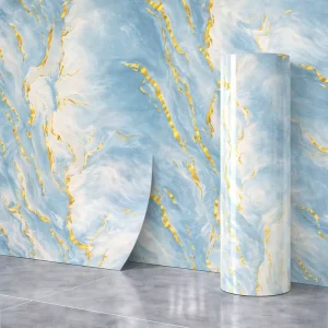 Luxury Peel and Stick Marble Wallpaper for Home Bathroom Renovation