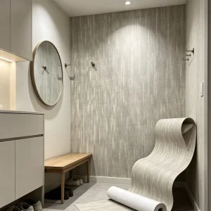 Luxury Pre-Pasted Non Woven Vinyl Wallpaper Botanical Pattern Modern Moisture-Proof for Living Room Hotel School Use 10.05 X