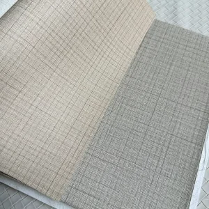 Luxury Premium PVC Wallpaper Natural Woven Texture Modern Design Easy Waterproof Fireproof Mold Resistant for Hotel Home Use