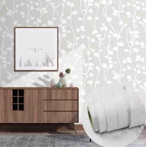 Luxury Royal Home Interior Wallpaper 3d Floral Wallpaper Mural Design Silver Gray Peel off Install