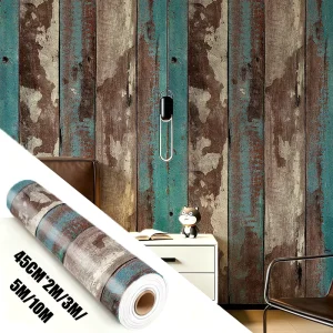 Luxury Textured Wood Grain Wallpaper Self-Adhesive 3D Home Decoration Wallpaper for Decor