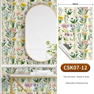 Luxury Vintage Self Adhesive Floral Wallpaper Pastoral Style High Grade Peel and Stick Wall Mural for Bedroom Wardrobe