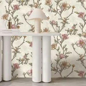 Luxury Vinyl Wallpaper Wall Decorations Home Decor Wallpaper 3d Emboss Waterproof Wallcovering Rural Style Floral Wallpaper