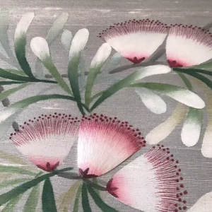 Luxury Wallpaper Hand Painted Leafy Saffron Silk Wallpaper Home Decor 3D