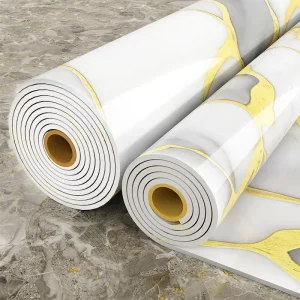 Luxury Waterproof Bathroom Kitchen Self Adhesive Marble Stone Sticker Glossy Removable Peel and Stick Wall Covering Wallpaper