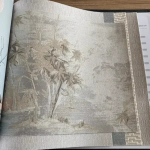 Luxury Waterproof Polyester Fabric Wallpaper Rolls for Home Decoration Seamless Textile Wallcovering for Living Room Wall