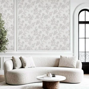 Luxury Waterproof Vinyl Wall Paper Roll 3D Tropical Floral Design Anti-static Mould-Proof Smooth Apartment Dining