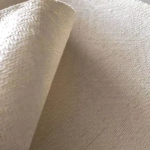 Luxury White Paper Woven Wallpaper 3D Wallpaper for Bedroom Decoration