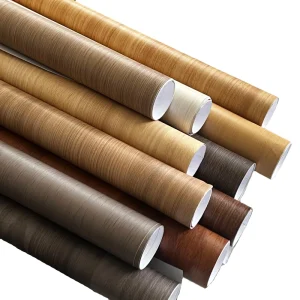 Luxury Wood Veneer Wallpaper Modern Design Waterproof Interior Decor Hotels Kitchens Project Wall Decor Wood Grain