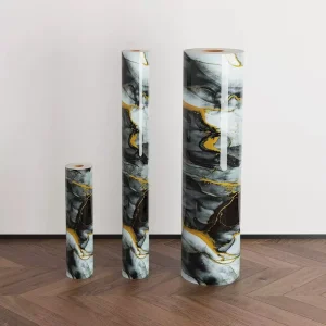 MOI 1.2*3m PVC Self Adhesive Waterproof Foam Wallpaper Rolls Marbling Peel and Stick Bathroom Bedroom Wall Covering
