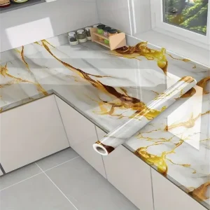 MOI Factory Price Waterproof Wallpaper Wall Stickers for Home Kitchen Countertop Furniture Oil Proof Kitchen Stickers
