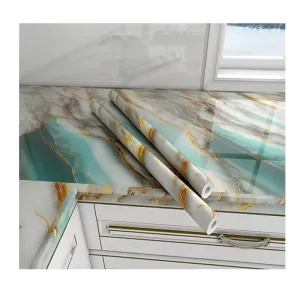 MOI Factory Price Waterproof Wallpaper Wall Stickers for Home Kitchen Countertop Furniture Oil Proof Kitchen Stickers