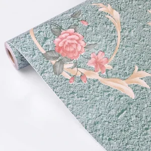 MOI Factory Supply Floral Self Adhesive Wallpaper 0.45*10m Waterproof Removable PVC Wall Covering Sticker for Home Decor