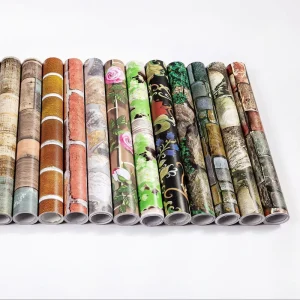 MOI Floral Botanical Peel and Stick Wallpaper PVC Waterproof Removable Wall Covering Sticker for Living Room Home Decoration