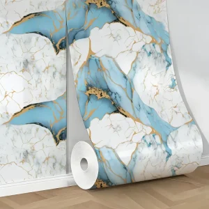 MOI Marble Wallpaper Roll with PET Film and IXPE Foam 120cm X 300cm for Indoor Wall Decor