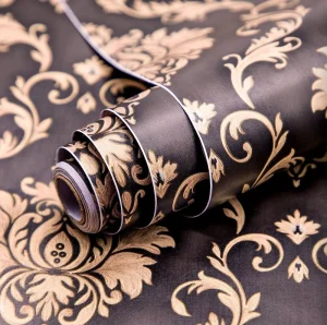 MOI Modern Luxury Flowers PVC Waterproof Self Adhesive Wallpapers Home Decor Bedroom Living Entertainment Household