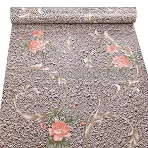 MOI Modern Luxury Flowers PVC Waterproof Self Adhesive Wallpapers for Home Decor for Living Room