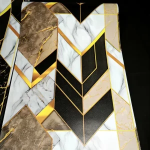 MOI New Geometric Design High Quality Factory Price PVC Self Adhesive Waterproof Mold Proof Wallpaper Modern Entertainment