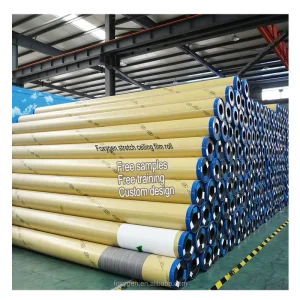 MSD PVC Film Roll Stretch Fabric Ceiling Film Roll Material Manufacturer Lack Foil Max Width 5 Meter 3 Meter Glossy Film