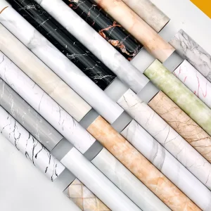 Manufacturer Modern Self-adhesive Marble-pattern Stickers Waterproof Oil-resistant Wallpaper