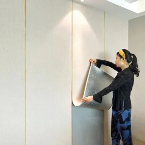 Manufacturer Self Adhesive Wallpaper Linen Textured Fabric Removable Peel and Stick 3D Wallpaper Rolls for Home Decoration