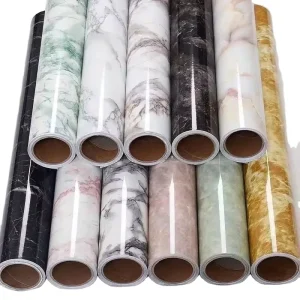 Marble Contact Paper Peel and Stick Paper Oil Proof 3D Wallpaper Stickers PVC Marble Sheet Wallpaper Rolls for Homes Decoration