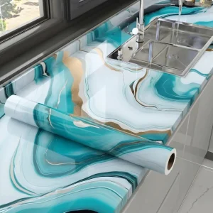 Marble Contact Paper Peel and Stick Wallpaper Self Adhesive Vinyl Waterproof Oil Proof Wall Sticker