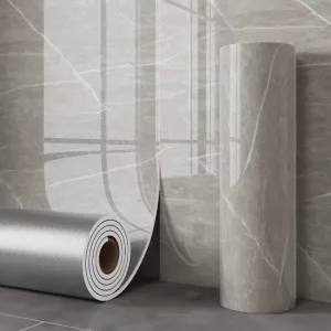 Marble Grain Indoor Plastic Flooring Vinyl Plank Flooring Waterproof and Moisture Proof PVC Marble Pattern Wallpaper Roll