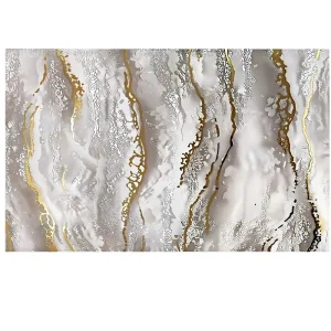Marble Look Self Adhesive PVC Wall Sticker Peel and Stick Wallpaper 1.2m X 3m Waterproof Easy Clean for Living Room
