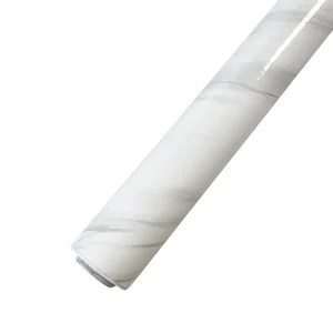 Marble PVC Self-Adhesive Wallpaper Waterproof Oil Proof Vinyl Film for Kitchen and Furniture Renovation