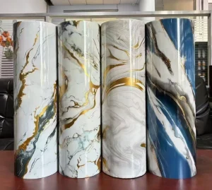 Marble Pattern Waterproof PET Foam Self Adhesive Wall Sticker for Indoor Decoration