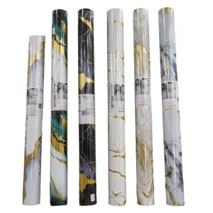 Marble Patterned PVC Wallpaper Roll, Living Room Bedroom Home Wall Art Decoration Peel and Stick Wallpaper