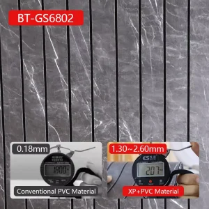 Marble Polished Glossy Stone Look Self Adhesive Wallpaper Peel and Stick Waterproof for Basement Room