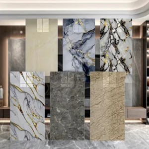 Marble Porcelain Tile Self adhesive Wallpaper Dormitory Background Waterproof Aluminum plastic Board Wallpaper