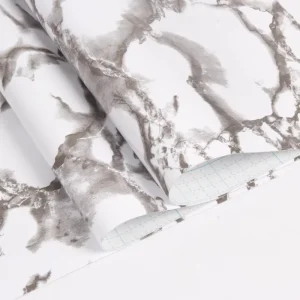 Marble Printed Self adhesive Emboss PVC Vinyl Contact Paper for Wall Furniture Table Decor Film Roll