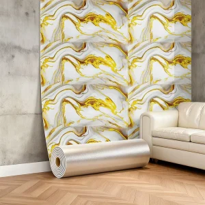 Marble Self-Adhesive PVC Wallpaper for Bedroom Living Room Waterproof and Scrub Resistant Background Wall Decoration Wallpaper