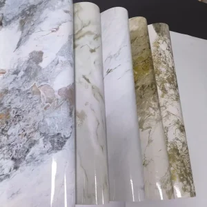 Marble Self Adhesive Wall Paper Water Resistant and Oil Proof for Kitchen Bathroom Dining Room Peel Stick Wallpapers