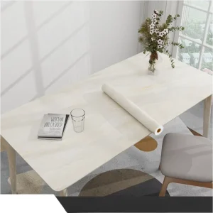 Marble Texture Wallpaper with Aluminum Foil Waterproof Oil proof for Kitchen Walls Tables