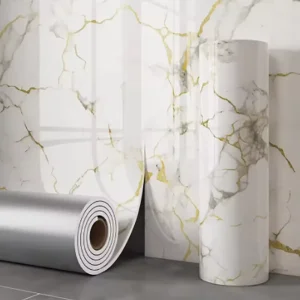 Marble Thick Foam Bedroom Wallpaper Ceramic Tile Self Adhesive Wallpaper Bathroom Waterproof Wall Sticker Gilded Decorative Film