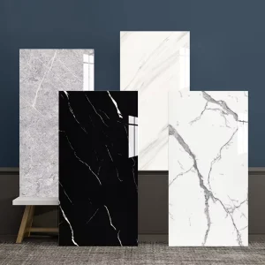 Marble Tile Wall Sticker Waterproof Thickened Living Room Background PVC Board Toilet Bathroom Bedroom Sticker Kitchen 2mm