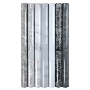 Marble Wall Sticker Peel and Stick Back Splash Wallpaper for Kitchen and Bathroom Waterproof White Vinyl Decor Pvc
