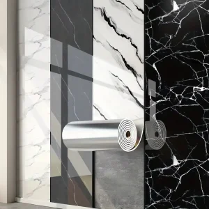 Marble Wall Sticker Roll Thick Waterproof Easy Peel & Stick Ideal for Living Room & Bathroom Decor