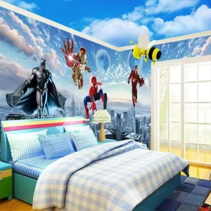 Marvel Superheroes Wall Mural for Kids Bedroom Waterproof Seamless Removable Wallpaper