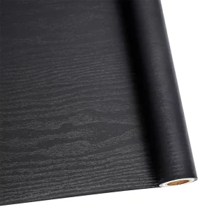 Matte Black Stripes & Plaid Stick Wallpaper Self Adhesive PVC Film Modern Kitchen Cabinets Living Room Bedroom Wall Panels Hotel