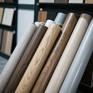 Matte & High Glossy Wooden Grain PVC Film Vinyl Self Adhesive Wood Film for Furniture Wood Door Laminate Wallpaper Rolls