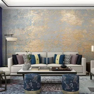 Matte Texture Gold Silk Fabric 3D Waterproof Wrinkle-Resistant Easy Household Use Luxury Modern Wallpapers Customized Size