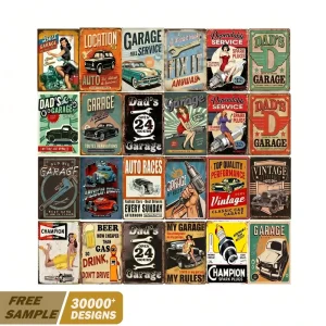 Metal Tin Sign Poster Vintage Car Wall Art Decor Personalized Retro Motor For Home Garage Bar Pub Iron Wall Painting