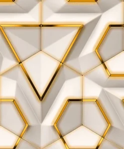 Metallic 3D Design PVC Wallpaper for Interior Decoration