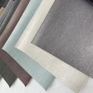 Metallic Silk Non woven Vinyl Wallcovering Wallpaper for Luxury Hotel Decoration